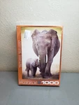 Elephant & Baby 1000 Piece Jigsaw Puzzle Eurographics New/sealed. Fixed Price $10.00.