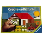 Vtg 1987 Ravensburger Create-a-picture Complete Set Building Mozaic Puzzle Euc. Fixed Price $29.99.