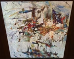 Joan Mitchell X Springbok 'george Went Swimming...' 1967 Jigsaw Puzzle Completed. Fixed Price $250.00.