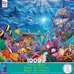 1000 Pieces Jigsaw Puzzle Treasures Of The Sea 27 X 19 Ceaco With Poster. Fixed Price $21.98.