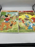 2X Puzzles 1970S Walt Disney Tray Frame Mickey Pluto & Woody Woodpecker. Fixed Price $12.74.