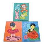 Wood Playskool 275-40 Bee, Dancer 275-41, 155AN-15 Puzzles Vintage. Fixed Price $19.99.