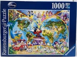 Ravensburger Disney's World Map By 2008 1000 Piece Puzzle. Fixed Price $37.99.