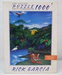 Milton Bradley 1999 Y2K Rick Garcia Jigsaw Puzzle 1000 Pieces Almost Gone Jungle. Fixed Price $31.19.