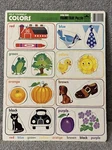 Vintage 1974 Preschool Golden & Frame-tray Help Yourself Colors Puzzle Western. Fixed Price $12.00.