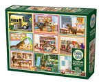 Cobble Hill Jigsaw Puzzle; Squirrels At School; Art By Nancy Rose; 1000 Pcs. Fixed Price $19.95.