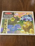 Melissa Doug African Plains Safari Wooden Jigsaw Puzzle With Storage Tray 24 Pcs. Fixed Price $9.00.