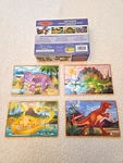Melissa & Doug- 4 Dinosaur Jigsaw Puzzles Wooden Storage Box 12 Pc/each Euc. Fixed Price $9.00.