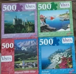 Leap Year Vista Jigsaw Puzzles Lot Of 4 (500 Pieces Each). Fixed Price $24.99.