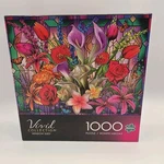Window Lillies 1000 Piece Adult Jigsaw Puzzle Vivid Collection Buffalo Games. Fixed Price $15.99.