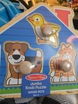Melissa & Doug House Pets Jumbo Knob Wooden Puzzle Toddler Toy Sealed Easy Grasp. Fixed Price $15.00.