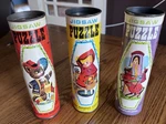 Lot Of 3 Vintage Hg Toys Jigsaw Puzzles Original Canisters; Nursery Stories.. Fixed Price $16.99.