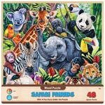 Masterpieces - Wood Fun Facts Safari Friends 48 Jigsaw Puzzle. Fixed Price $16.99.