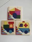 Real Wood Puzzles Ambulance, House, Train (set Of 3) Sealed.. Fixed Price $7.99.