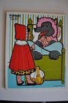 Vintage Playskool Puzzle Little Red Riding Hood 290-08 Wood 12 Pieces. Fixed Price $18.00.