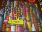 Springbok 1000 Piece Puzzle "sticks Of Color" Crayons Complete 24"X30". Fixed Price $14.39.