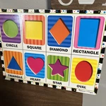Melissa & Doug , Shapes Wooden Puzzle For Child Educational Purposes. Fixed Price $8.93.