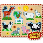 Melissa & Doug Farm Animals Sound Puzzle - Wooden Peg With Effects. Fixed Price $6.43.