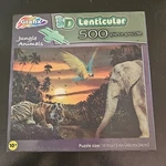 Grafix 3D Lenticular Jigsaw Puzzle Jungle Animals 500 Piece Ages 10+ New Sealed. Fixed Price $14.99.