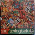 Springbok Christmas Collage 1500PC Jigsaw Puzzle New Sealed Wrapped Presents. Fixed Price $35.00.
