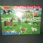 Melissa And Doug Old Mcdonald See Hear Sound Wooden Farm Animals Puzzle Toy. Fixed Price $9.99.
