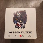 New Puzzles Up American Eagle Wooden A3 Jigsaw Flag. Fixed Price $8.79.