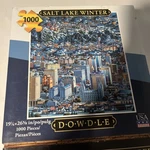 Salt Lake Winter City/rothenburg 1000 Pc Jigsaw Puzzle Dowdle Folk Art Lot Of 2. Fixed Price $20.00.