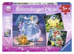 New Sealed Ravensburger 09339 Snow White Cinderella Ariel 3X49 Pc Jigsaw Puzzles. Fixed Price $17.95.