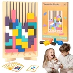 Wooden Stacking Puzzle Toy, Montessori Toys For 3+ Year Old, Brain Tea.... Fixed Price $15.35.