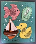 Vintage Playskool 'for My Bath' Wooden Puzzle #155AN-16. Fixed Price $7.95.