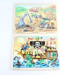 Melissa And Doug Wooden Puzzles Lot Of 2 Pirate Adventure Construction Themes. Fixed Price $18.00.