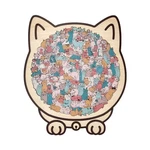135-PIECE Morandi-colored Cat Shaped Wooden Jigsaw Puzzle Unique Challenging. Fixed Price $18.53.