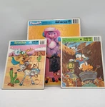3 Tray Frame Toddlers Puzzles Golden 14" Popples 2 Whitmean 11" Donald Duck Vtg. Fixed Price $24.99.