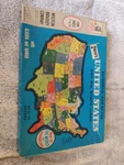 Vintage 1961 #4806 Milton Bradley United States Puzzle Complete. Fixed Price $22.99.