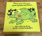Vtg 1977 Mini Hallmark Springbok Puzzle Prince Charming Kiss Toad Frog Sealed. Fixed Price $14.99.