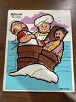 Vintage Playskool Wooden Tray Puzzle Rub Dub 3 Men 290-02 12PC. Fixed Price $6.60.