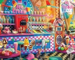 Jigsaw Puzzle Ice Cream Shop By Springbok 1000 Piece Usa Made Eco-friendly. Fixed Price $24.95.