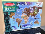 Map Puzzle New Melissa & Doug 500 Pc 3171 Sealed 19 X 27 Of The World.. Fixed Price $16.91.