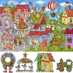 Wooden Jigsaw Puzzle For Adults By Foxsmartbox - 425 Pieces Busy Town. Fixed Price $115.99.