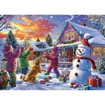 1000 Piece Puzzle Christmas Snowman Holiday Jigsaw For Adults Winter Art. Fixed Price $18.99.
