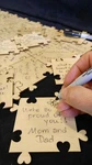 Custom Sweetheart Puzzle Wooden Signing Guest Book. Fixed Price $185.00.
