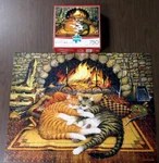 "all Burned Out" The Cats Of Charles Wysocki 750 Pc Buffalo Jigsaw Puzzle, 24X18. Fixed Price $6.50.