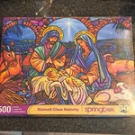 Springbok Stained Glass Nativity 500 Piece Multicolor Jigsaw Puzzle. Fixed Price $18.50.