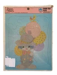 Vintage 1989 Precious Moments Golden Frame Tray Puzzle Clown Balloons. Fixed Price $8.99.