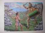 David And Goliath 100 Piece Jigsaw Puzzle 1993 Rainbow Works 11.5" X 15". Fixed Price $8.00.