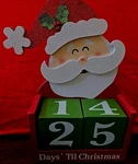 Hobby Lobby Christmas 10" Santa Claus Wooden Countdown Blocks Days Til. Fixed Price $8.00.