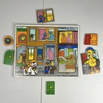 Vintage Playskool Here's Sesame Street Wooden Puzzle Complete 376-2 Pegs Euc. Fixed Price $14.99.
