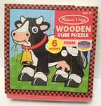 Melissa & Doug Farm Wooden Cube Puzzle 6 Scenes! Pig Cow Chicken More Sealed. Fixed Price $16.99.