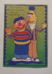 Vintage Sesame Street Bert & Ernie Happy Birthday Gibson Coloring Card. Fixed Price $12.95.