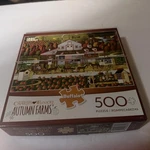 Buffalo Wysocki Autumn Farms 500 Pc Puzzle 100% Complete. Fixed Price $10.00.